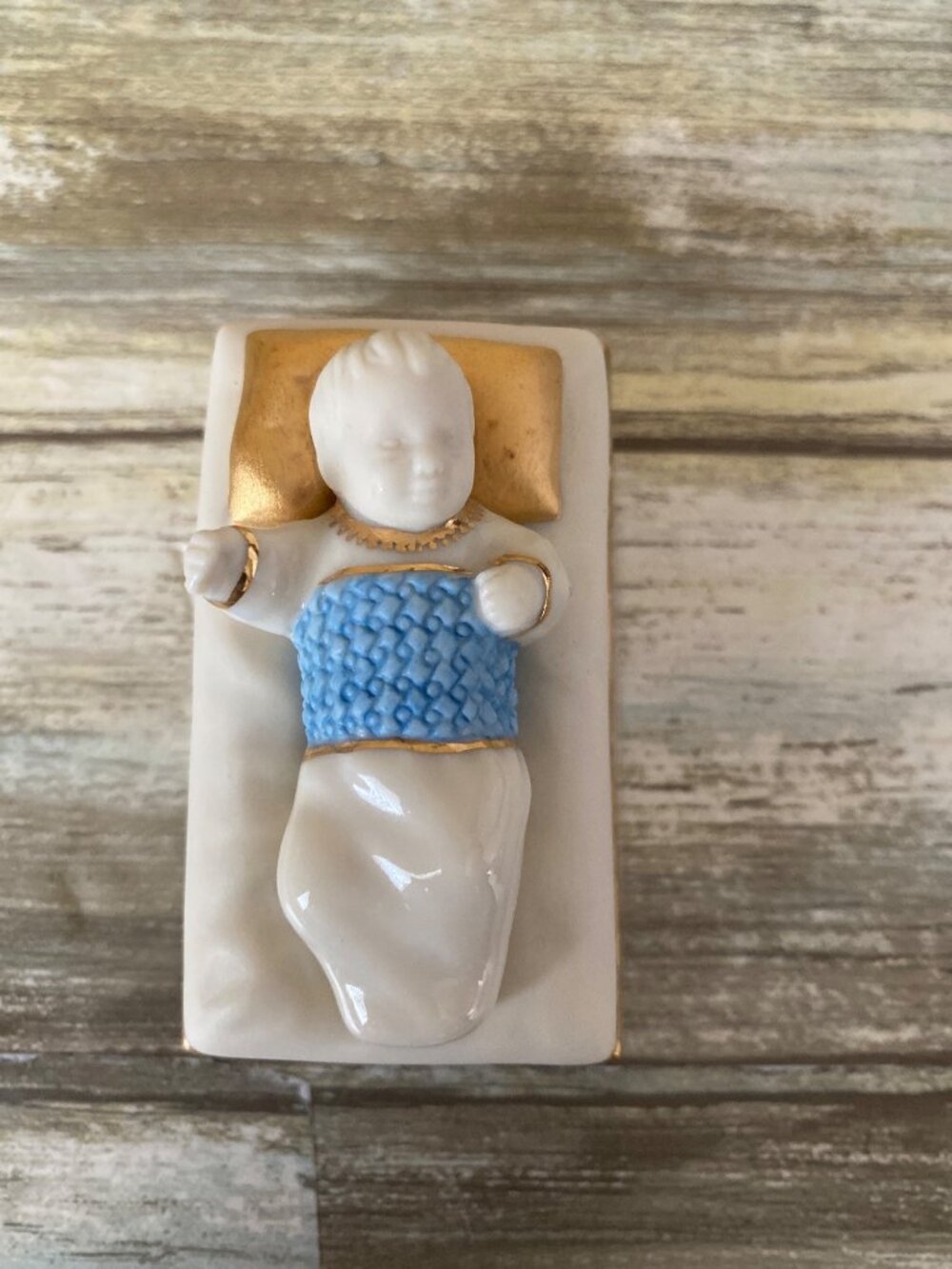 1990s Lenox Baby Jesus Figurine First Blessing Nativity Porcelain